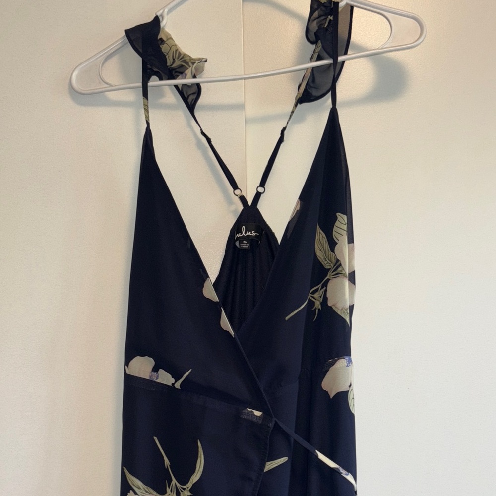 Lulus Navy Floral Backless Dress - Picture 7 of 8